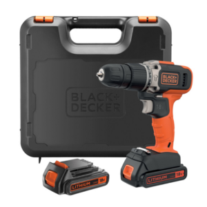 Black & Decker BCD003C2K-QW Bohrmaschine 1400 RPM Ohne Schlüssel Schwarz, Rot