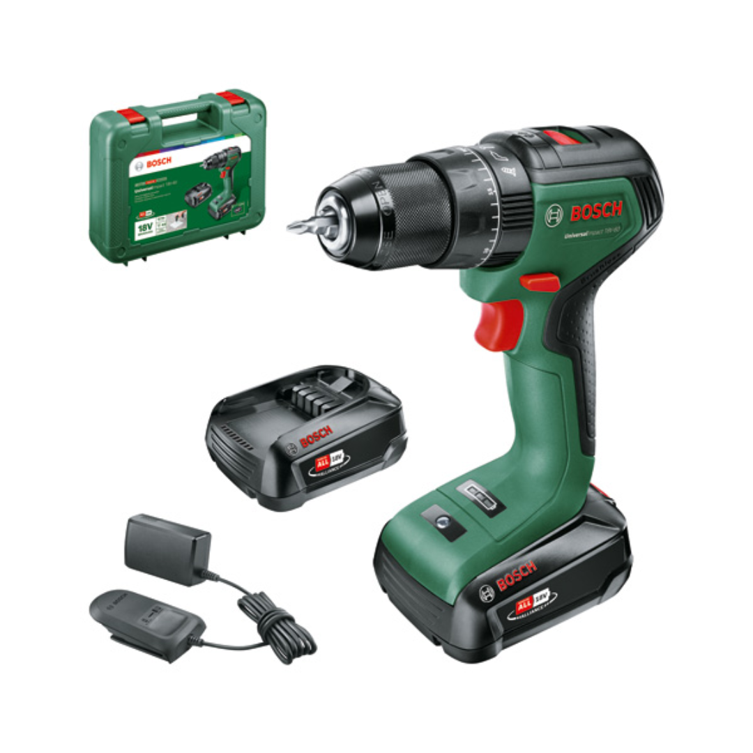 Bosch UniversalImpact 18V-60 Akku-Schlagbohrschrauber inkl. 2 Akkus und Koffer