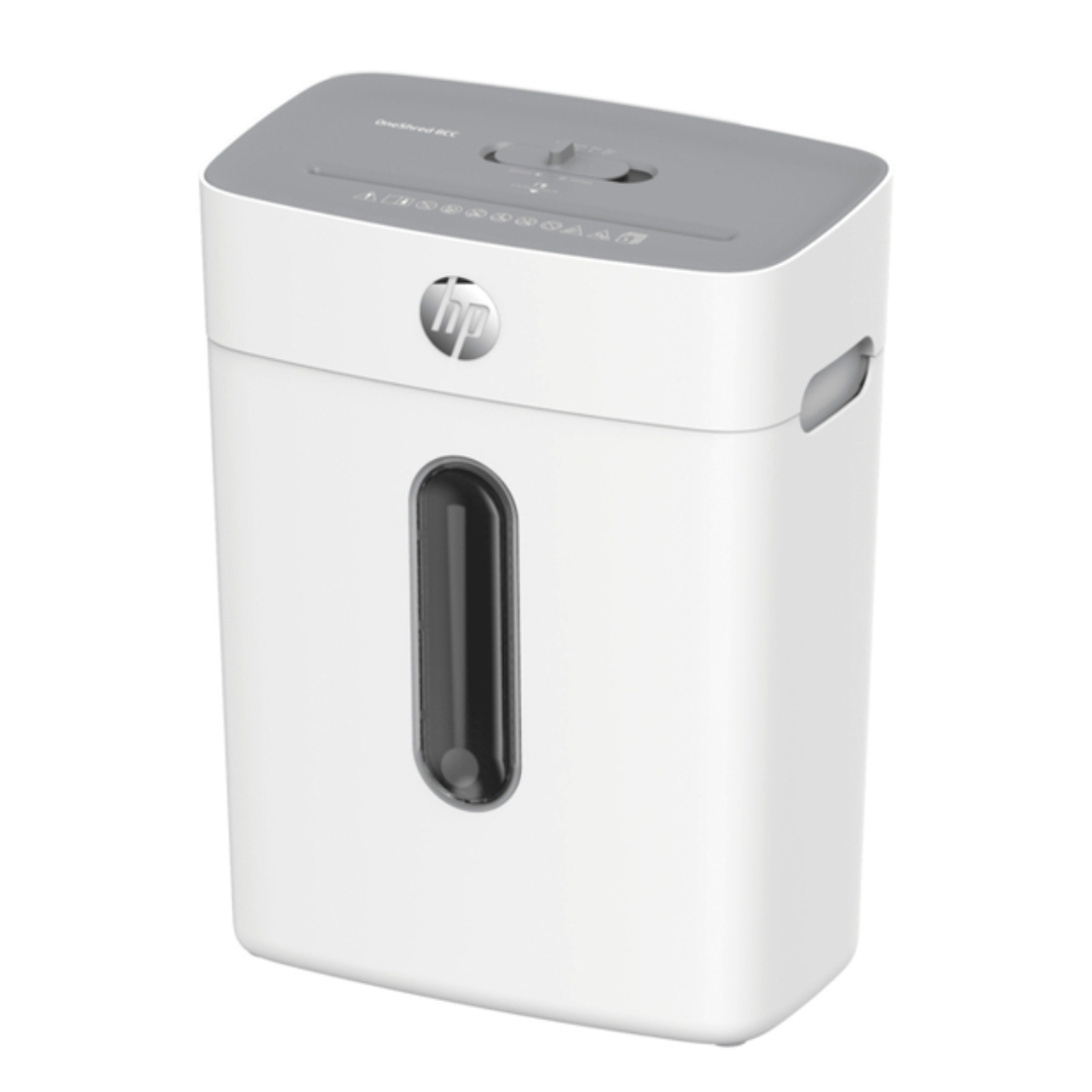HP OneShred 8CC Aktenvernichter Partikelschnitt-Zerkleinerung 68 dB 22 cm Weiß